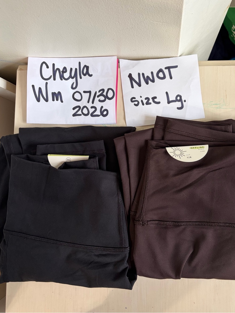 aerie Black and Brown Leggings - Pair of Women's Activewear